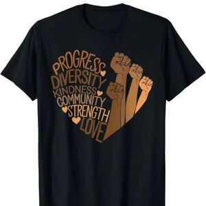 Black Graphic T-Shirt with Inspirational Design